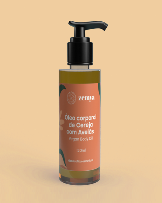 Óleo Corporal Vegano Zemya - Cereja e Avelã 120 ml