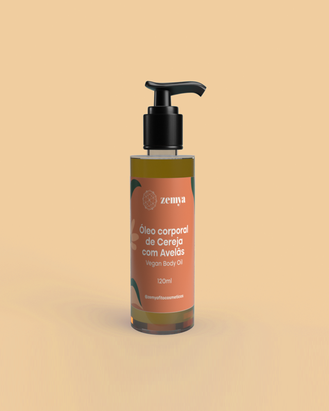 Óleo Corporal Vegano Zemya - Cereja e Avelã 120 ml