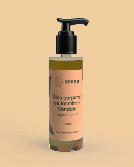 Óleo Corporal Vegano Zemya - Jasmim e Sândalo 120 ml