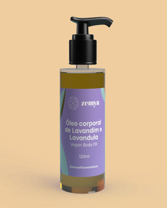 Óleo Corporal Vegano Zemya - Lavandim e Lavandula 120 ml