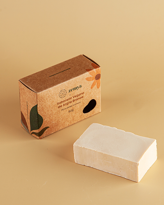 Sabonete Vegano Zemya - Argila Branca 90 gr