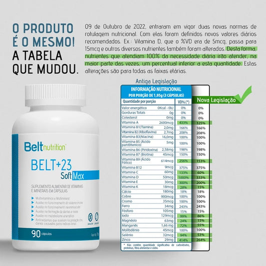 Belt +23 Soft MAX - Muito mais Vitaminas e Minerais