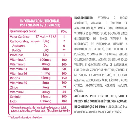 Belt Hair Gummy Morango 240g