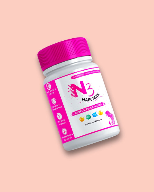 N3 HAIR MAX CABELO, PELE E UNHA 60 CAPSULAS