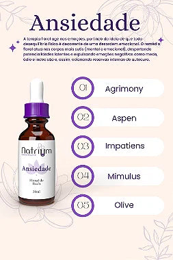 Floral de Bach - Ansiedade 30 ml - Natrium
