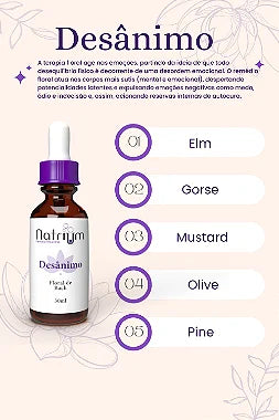Floral de Bach - Desânimo 30 ml - Natrium