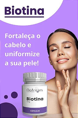 Biotina 5mg - C/30 capsulas - Natrium