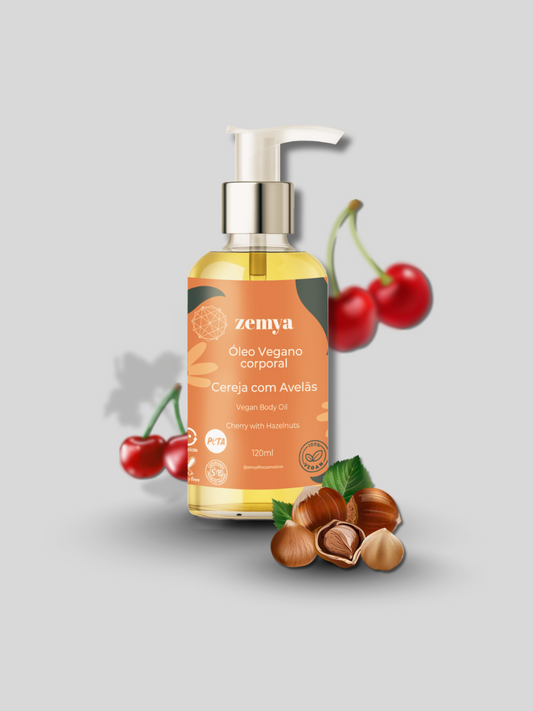 Óleo Corporal Vegano Zemya - Cereja e Avelã 120 ml