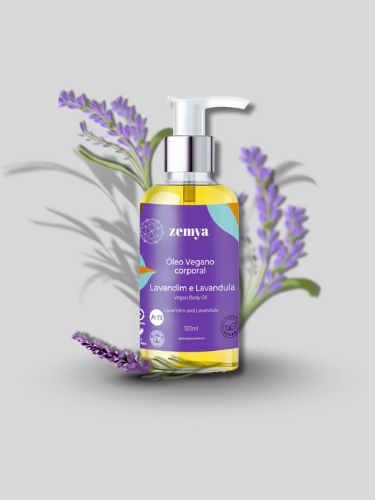 Óleo Corporal Vegano Zemya - Lavandim e Lavandula 120 ml