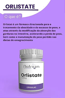 Orlistate - 120 mg c/ 30 capsulas - Natrium